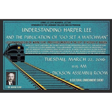 Mark your calendars for this promising CE event! This could also be a wonderful opportunity to write an article for The Hilltop about Harper Lee and her influence on the American student. #lagrangecollege