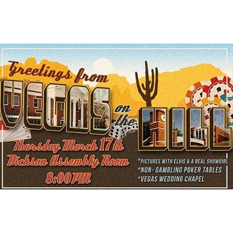 Our Associate Editors of Student publications will be at Vegas on the Hill, will you? Come out and have some fun tonight at 8 pm in Dickson!